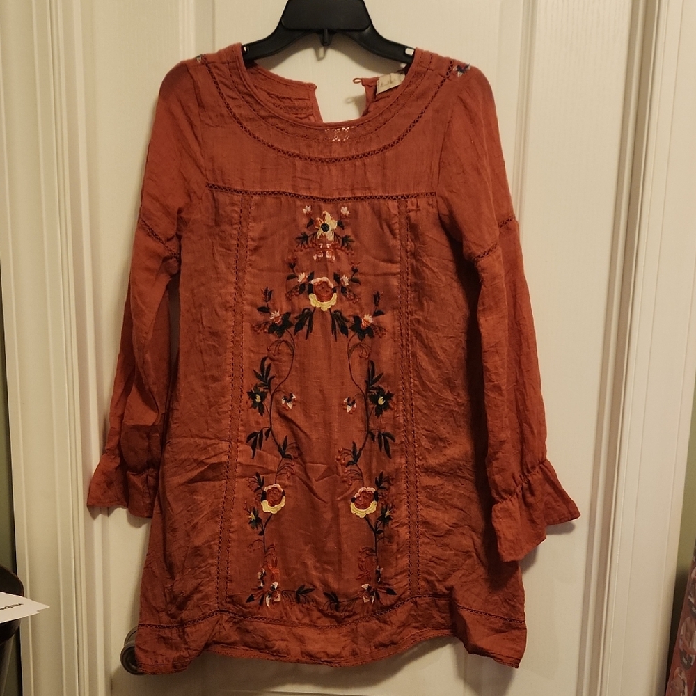 Altar'd State Rust Lace Dress
